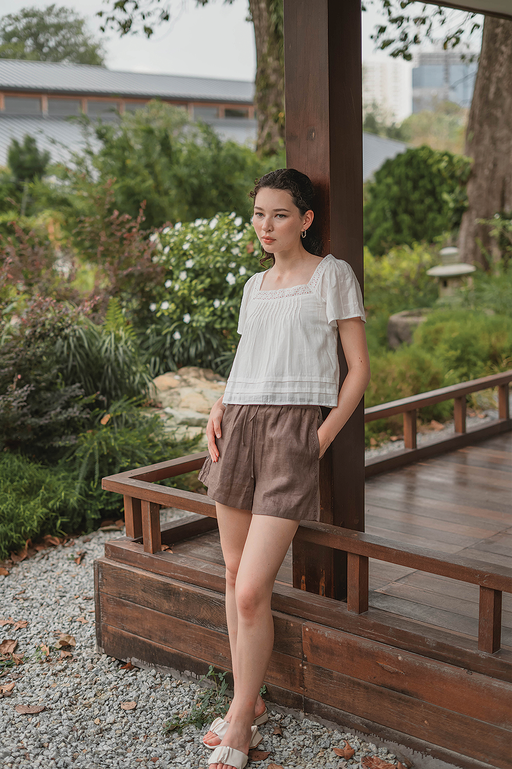 (Pre-order) Shoji Square Blouse (White)