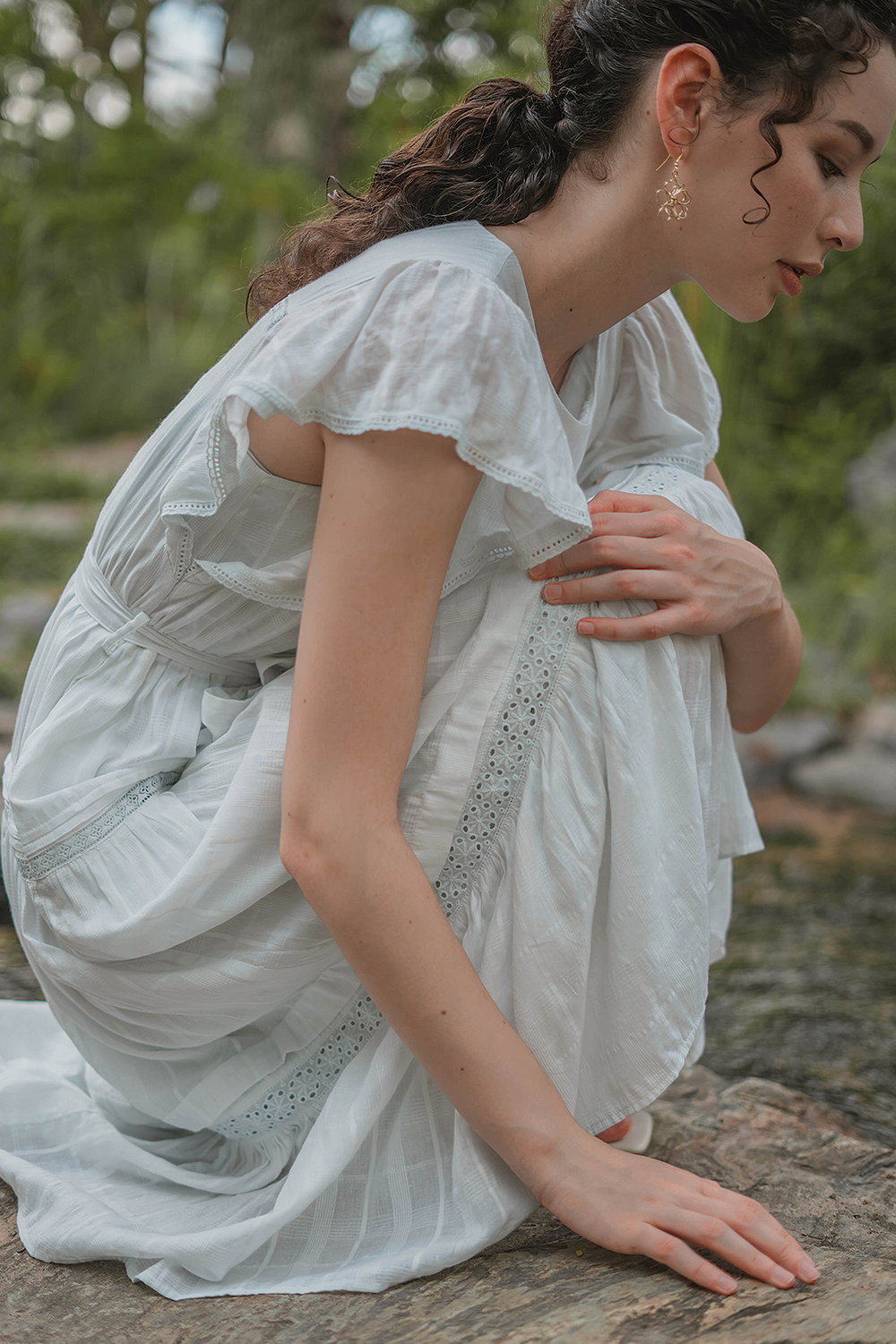 Shoji Flutter Tiered Dress (Skylight)