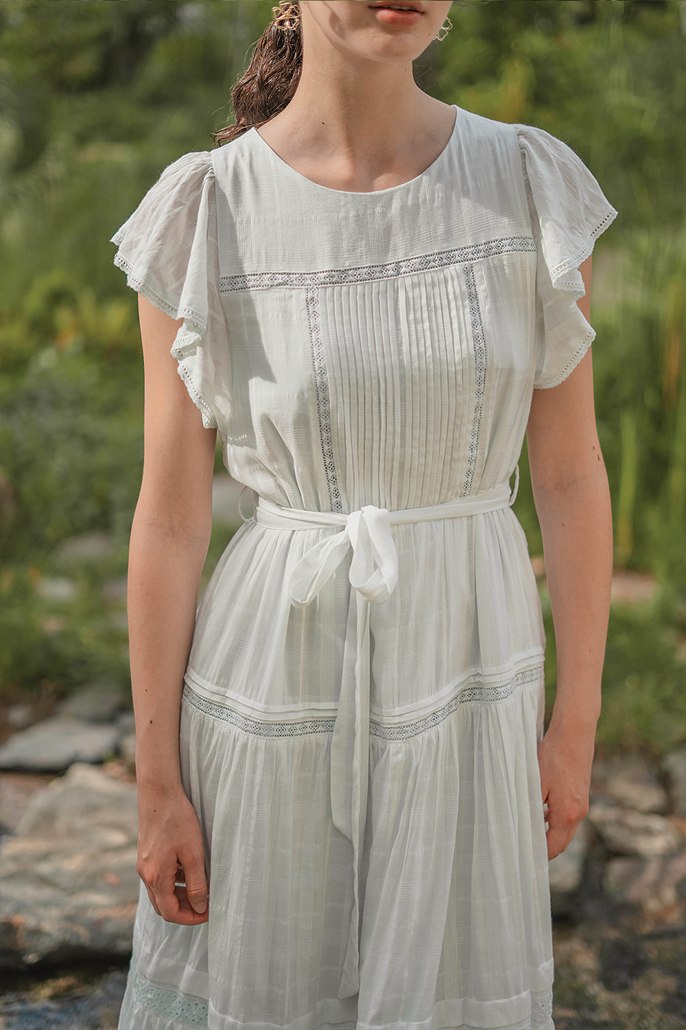 Shoji Flutter Tiered Dress (Skylight)