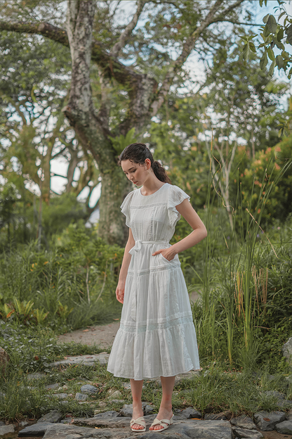 Shoji Flutter Tiered Dress (Skylight)