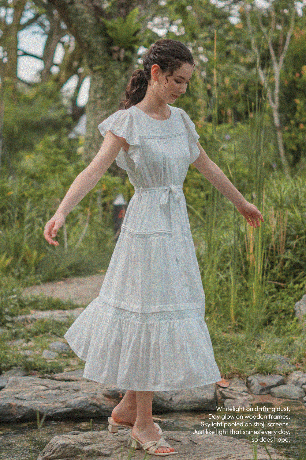 Shoji Flutter Tiered Dress (Skylight)