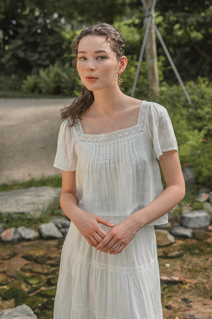 Shoji Square Blouse (Skylight)