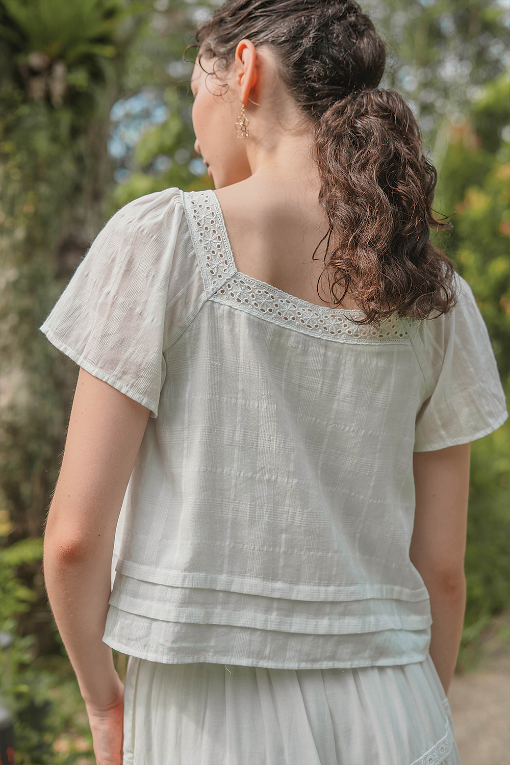 Shoji Square Blouse (Skylight)