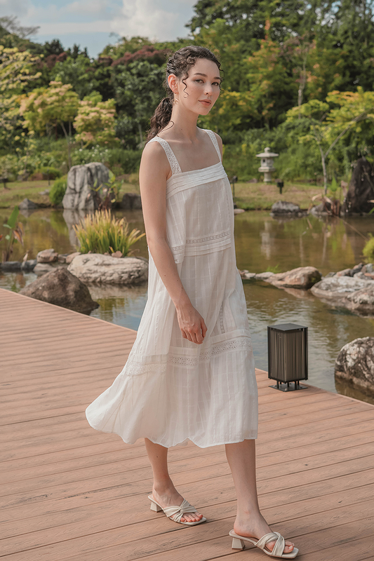 Shoji Tent Dress (White)