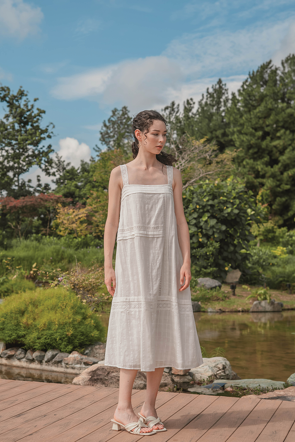 Shoji Tent Dress (White)