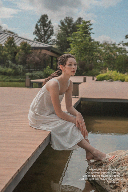 Shoji Tent Dress (White)