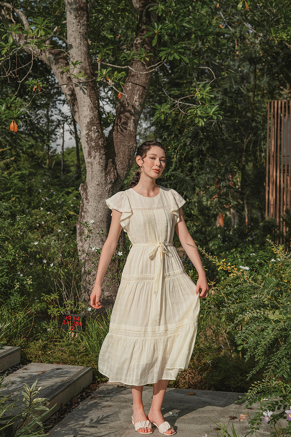 Shoji Flutter Tiered Dress (Daylight)