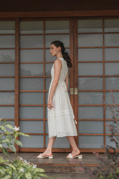 Shoji Wrap Dress (White)
