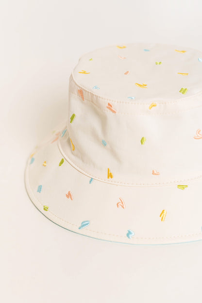 Palette Embroidery Reversible Bucket Hat