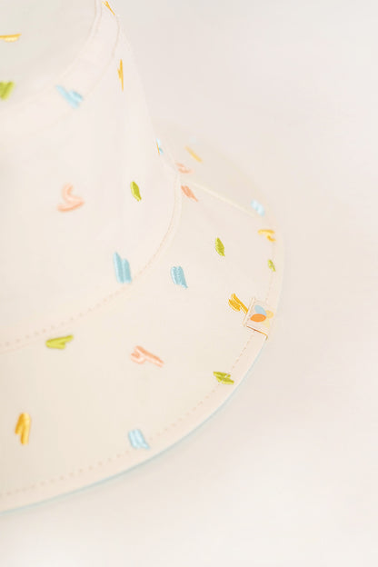 Palette Embroidery Reversible Bucket Hat