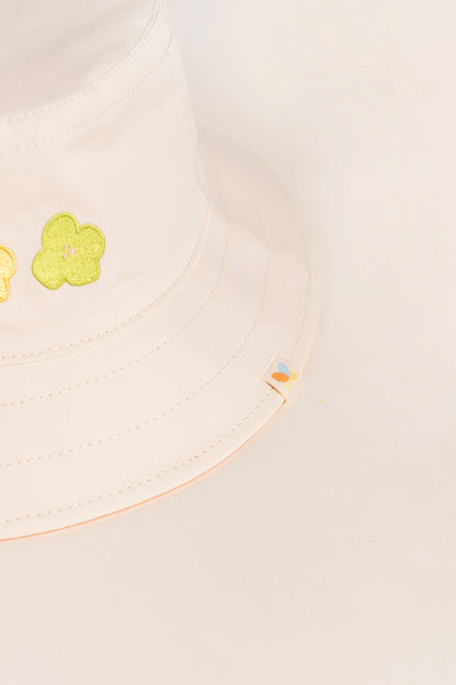 Poppy Embroidery Reversible Bucket Hat