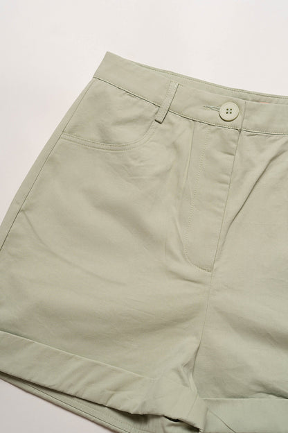 Cotton Twill Shorts (Sage)