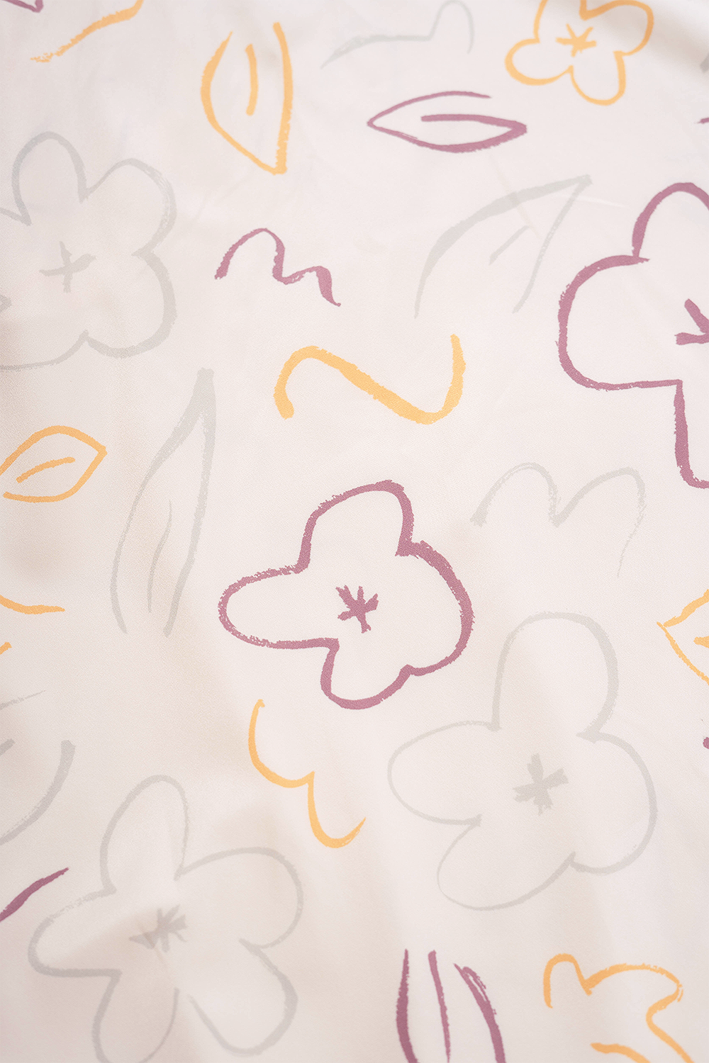 Flower Sketch Midi Skirt