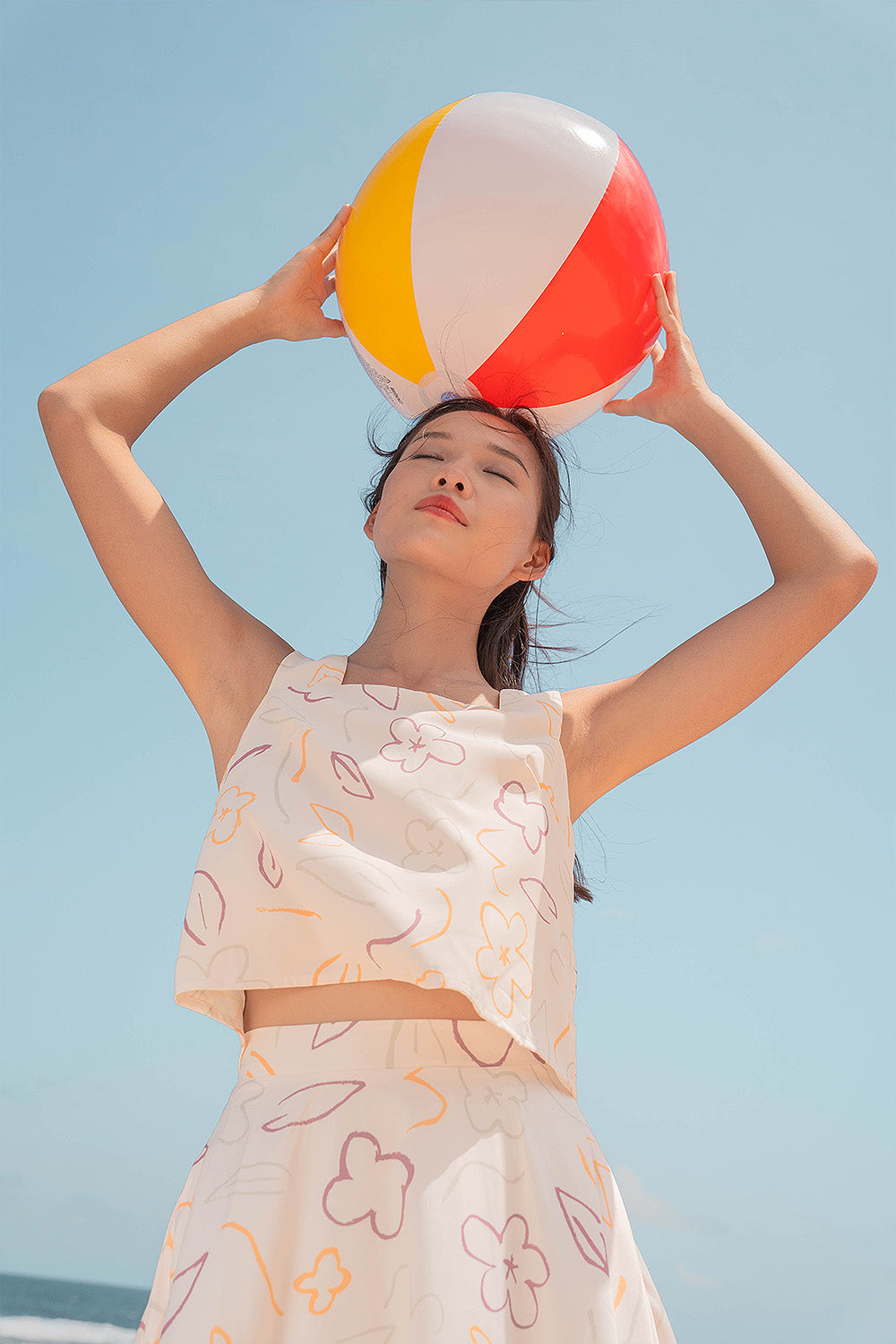 Flower Sketch Square Top