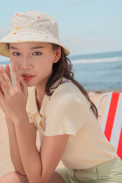 Frolic Embroidery Reversible Bucket Hat
