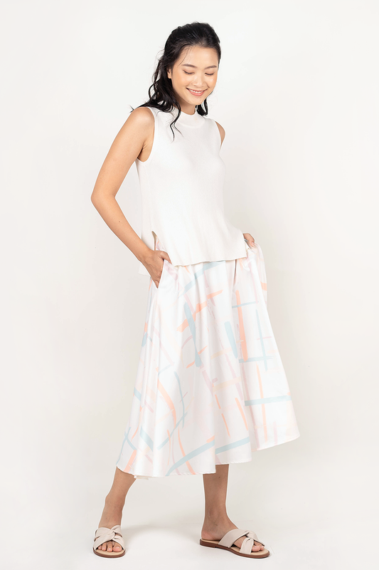 Lattice Midi Skirt